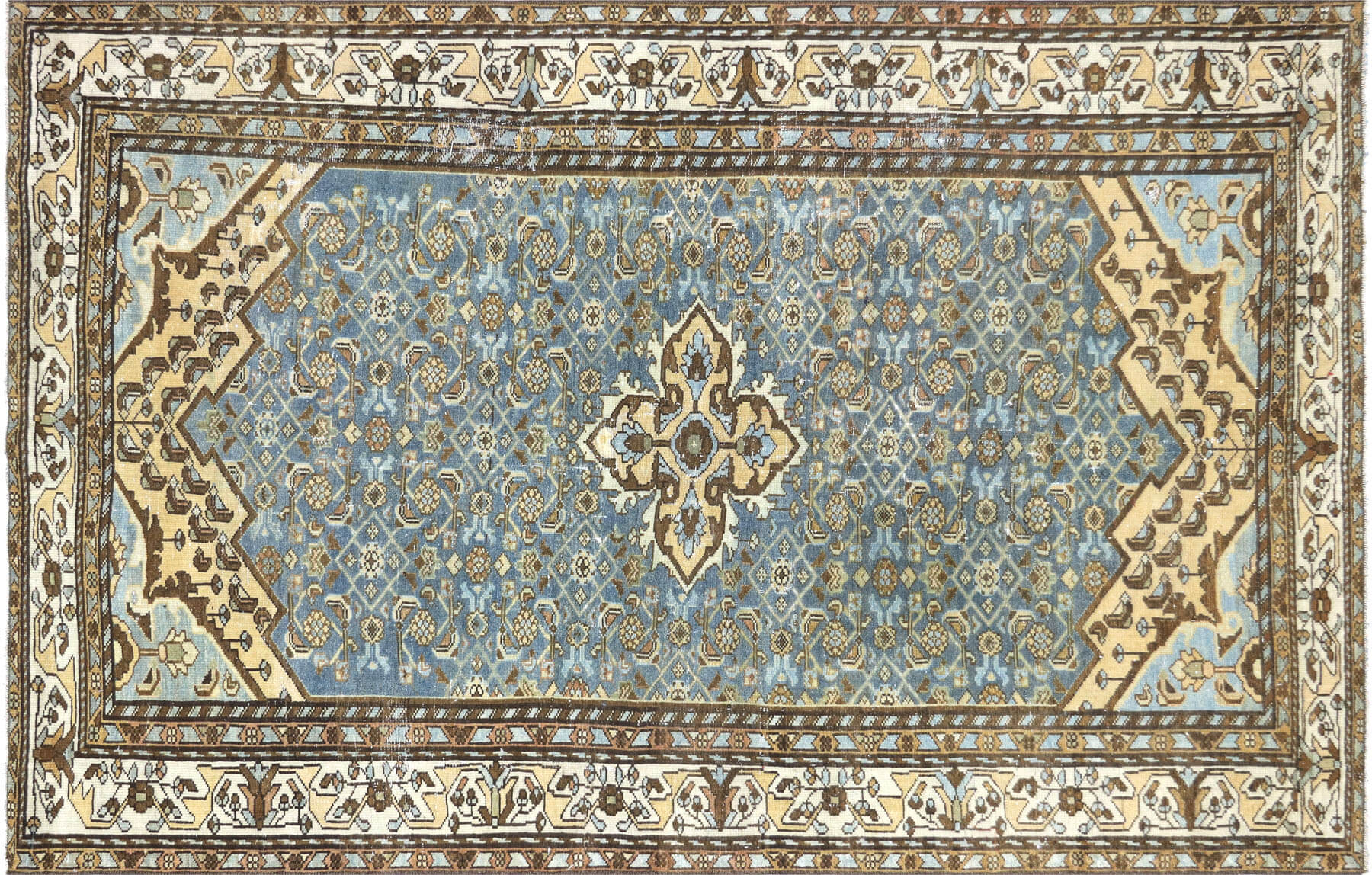 Semi Antique Persian Melayer Rug - 4'4" x 6'9"