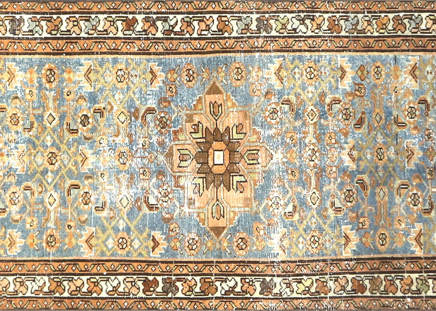 Semi Antique Persian Melayer Runner - 3' x 17'2"