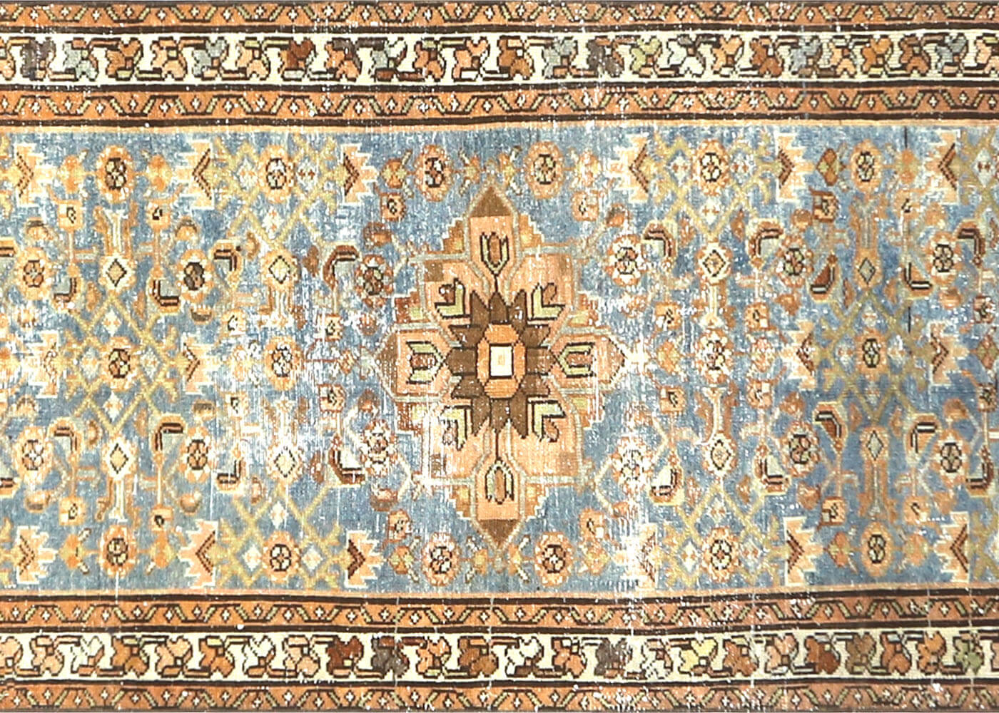 Semi Antique Persian Melayer Runner - 3' x 17'2"
