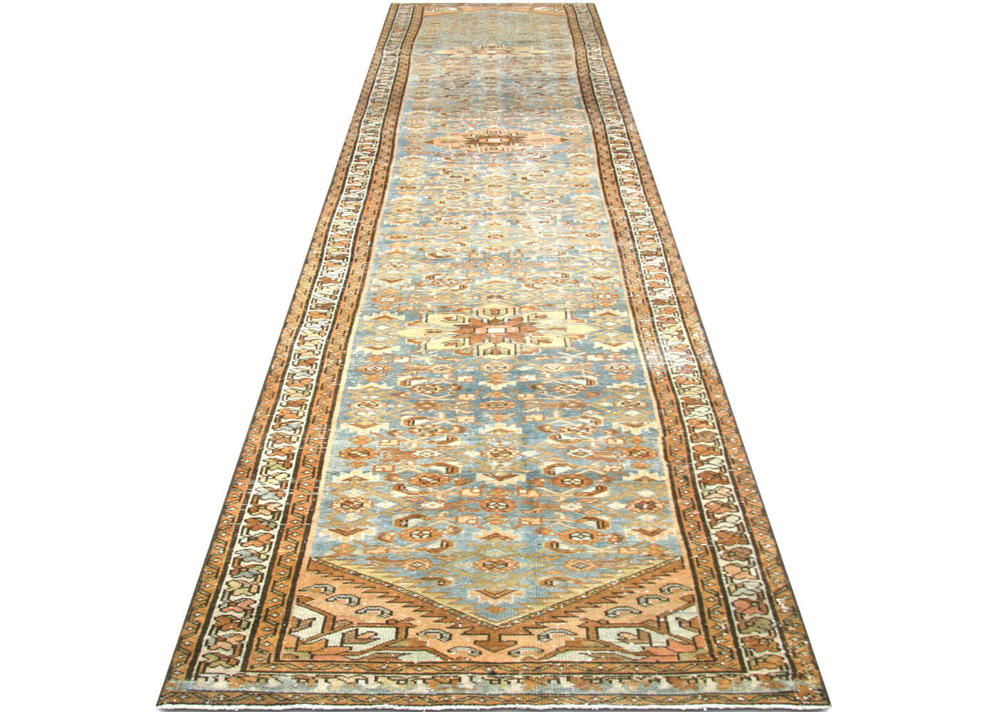 Semi Antique Persian Melayer Runner - 3' x 17'2"