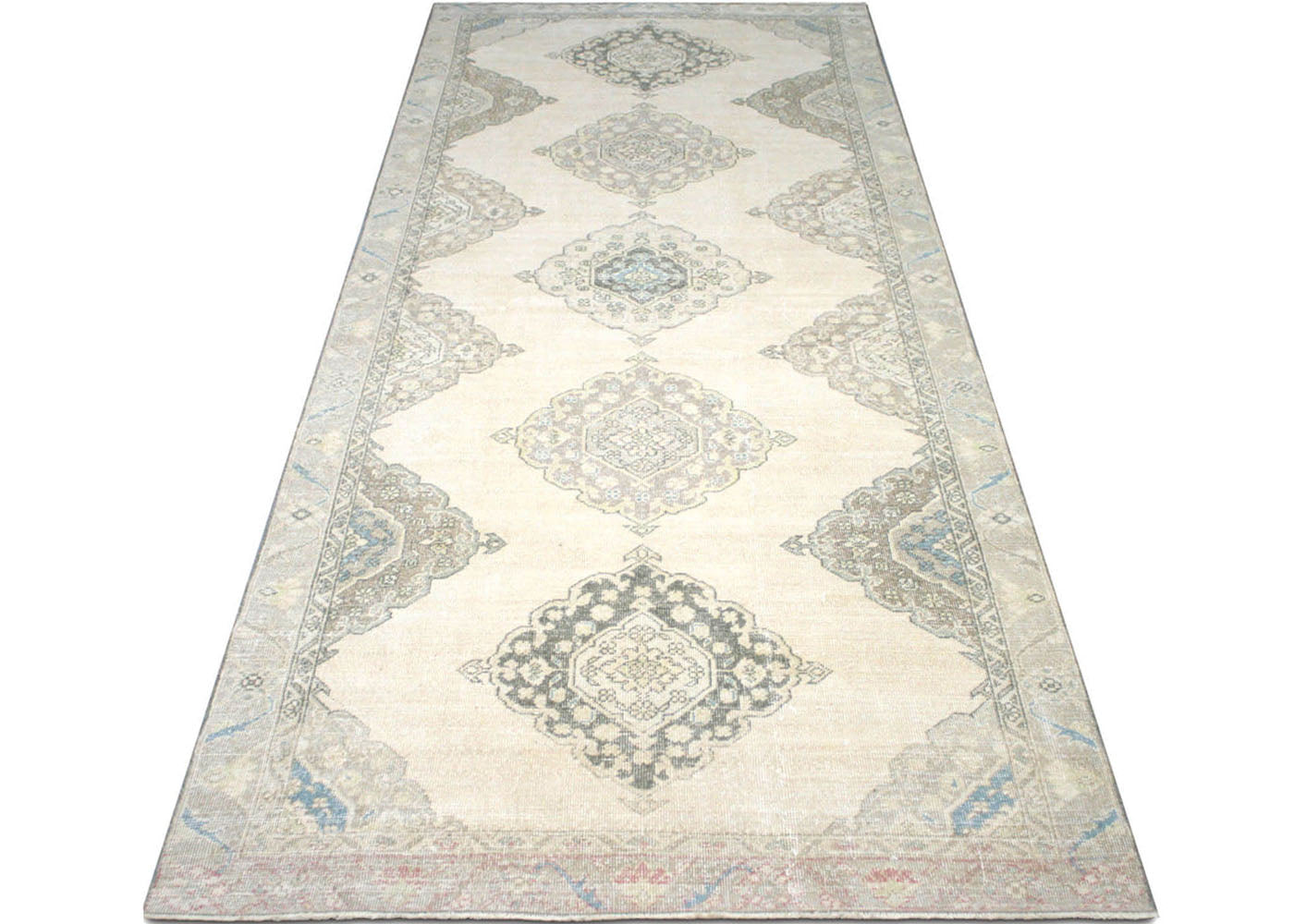 Vintage Turkish Oushak Rug - 4'8" x 12'11"