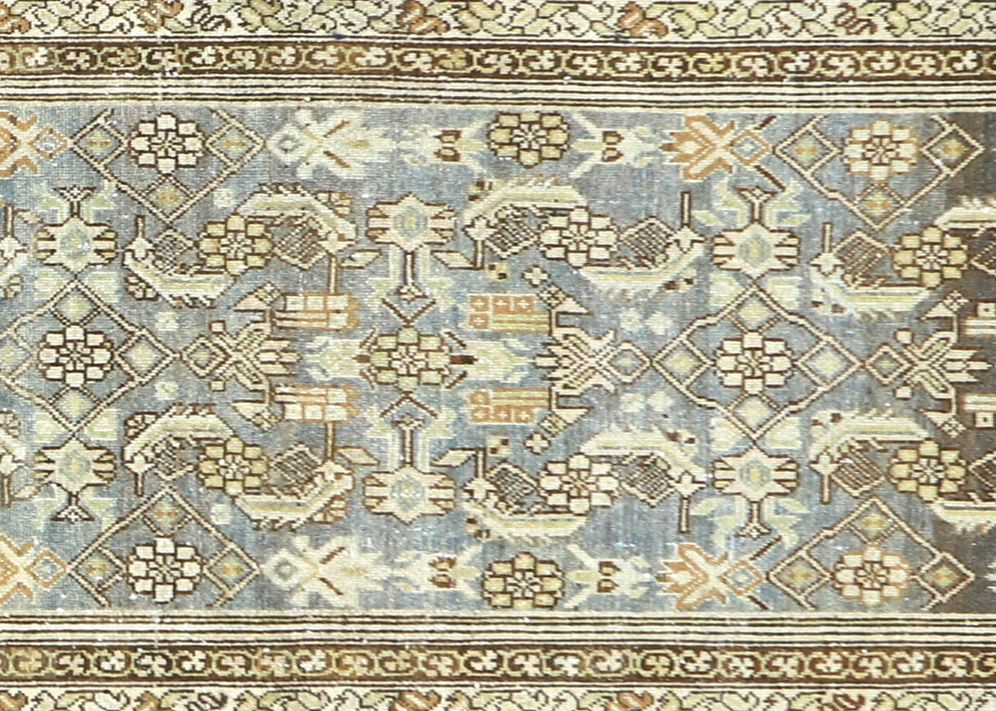 Semi Antique Persian Melayer Runner - 3' x 12'9"