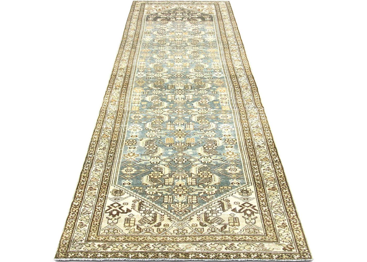 Semi Antique Persian Melayer Runner - 3' x 12'9"
