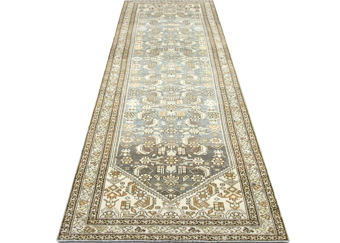 Semi Antique Persian Melayer Runner - 3' x 12'9"