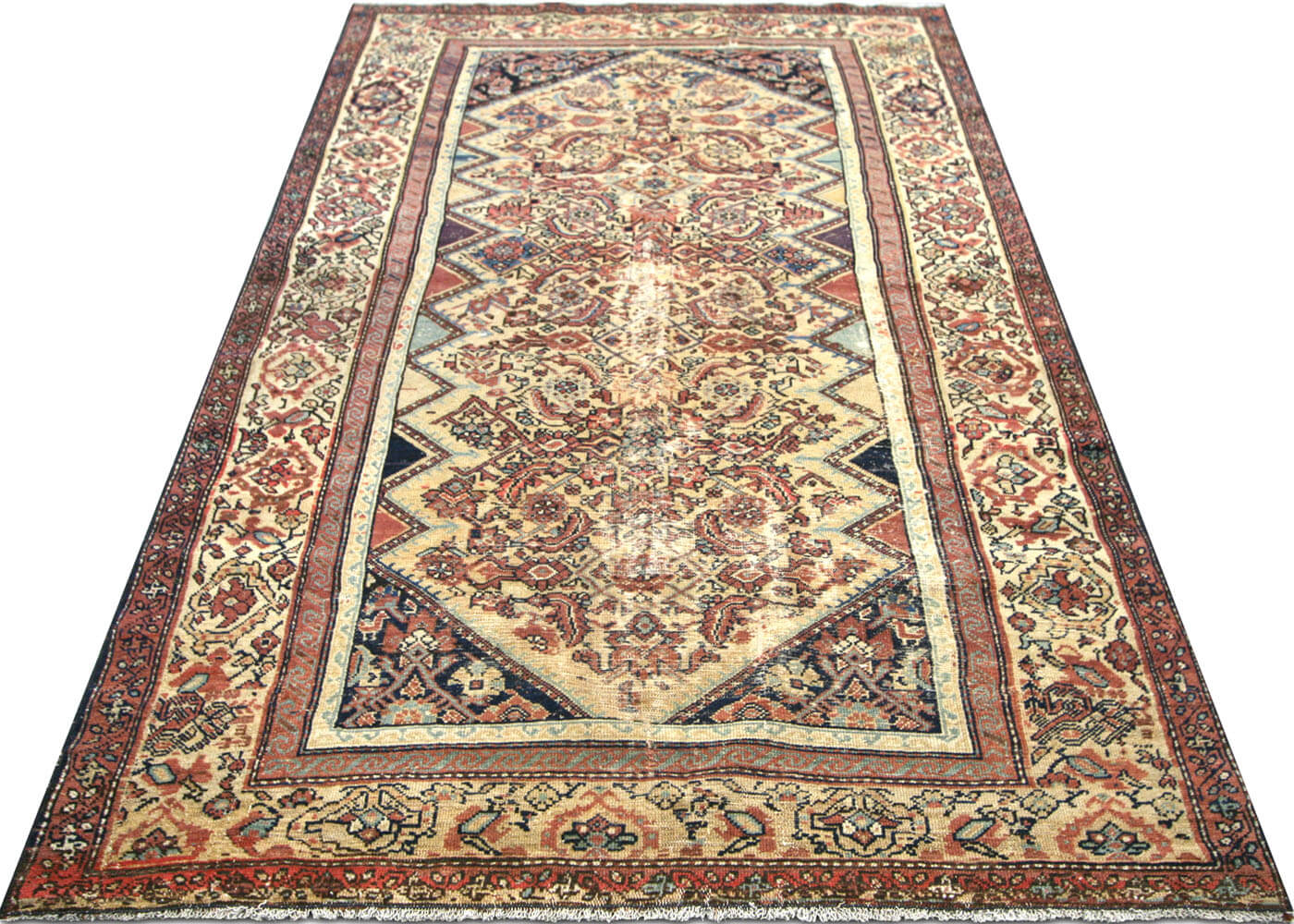 Semi Antique Persian Melayer Rug - 3'10" x 6'5"