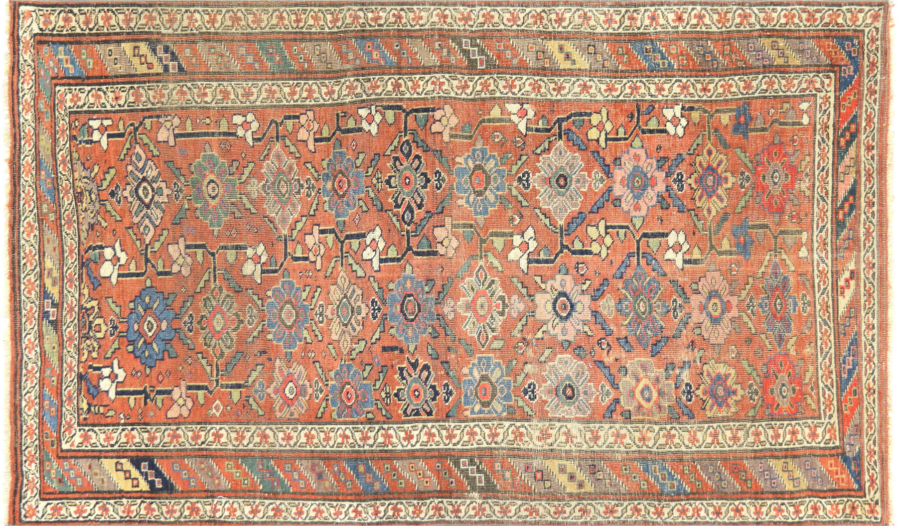 Semi Antique Persian Bidjar Rug - 4'1" x 6'11"