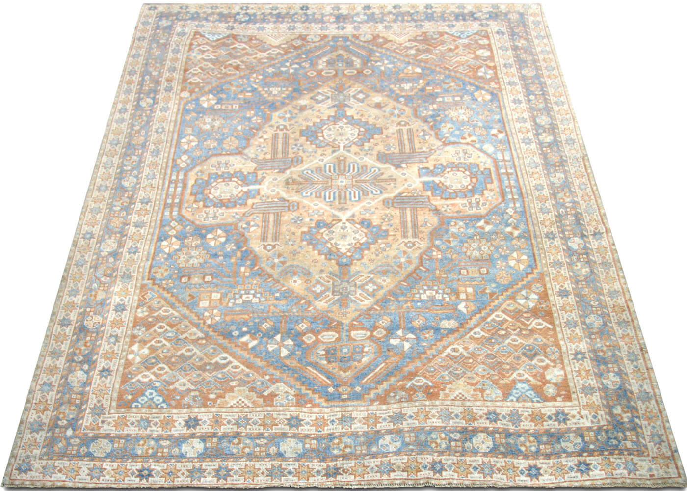 Semi Antique Persian Shiraz Rug - 7' x 9'11"