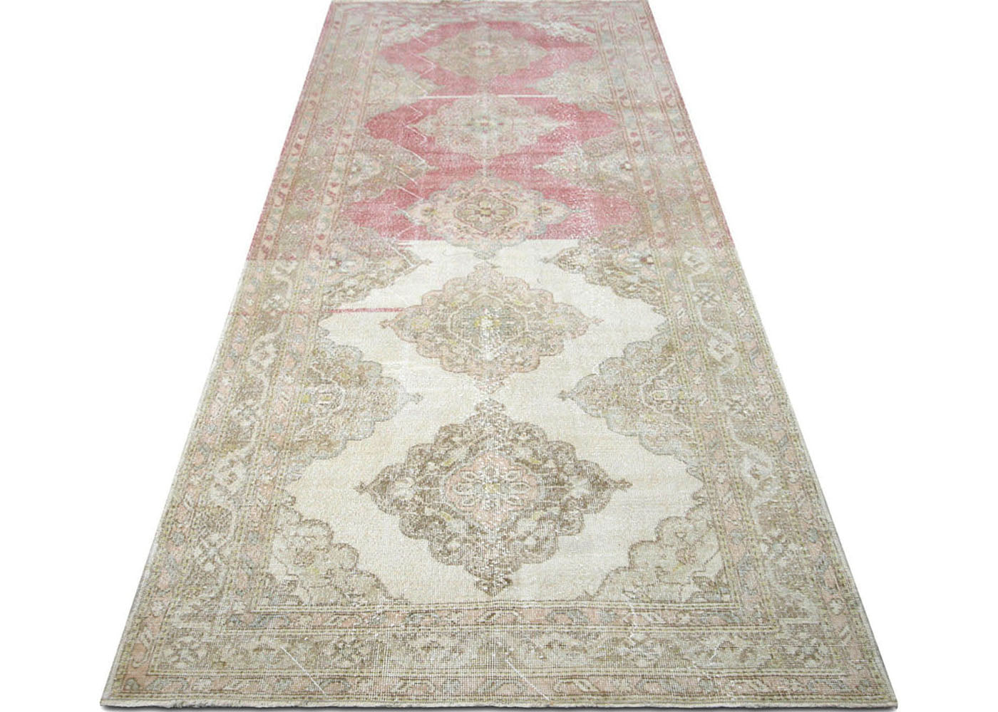 Vintage Turkish Oushak Rug - 4'11" x 13'