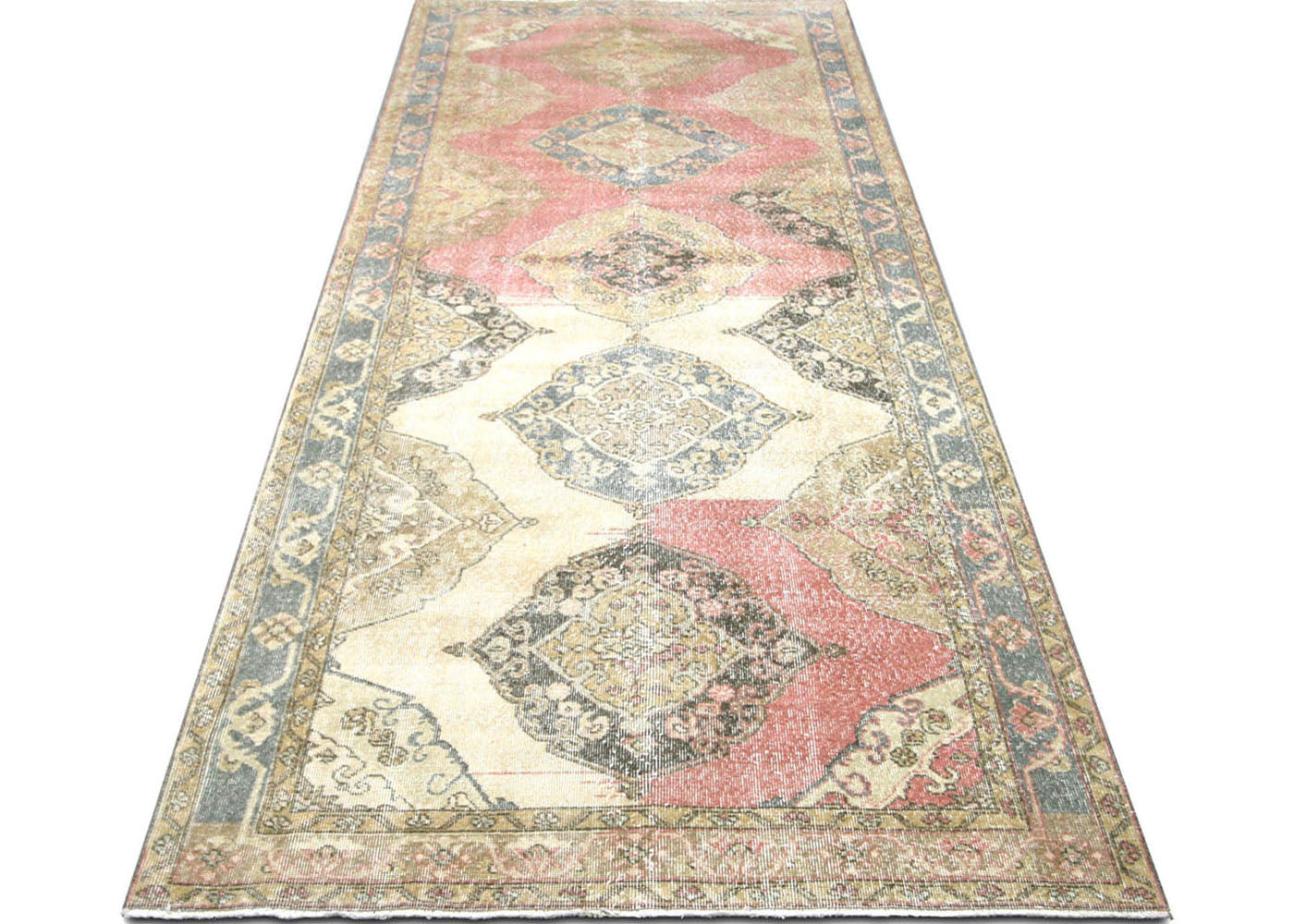 Vintage Turkish Oushak Rug - 4'10" x 12'4"