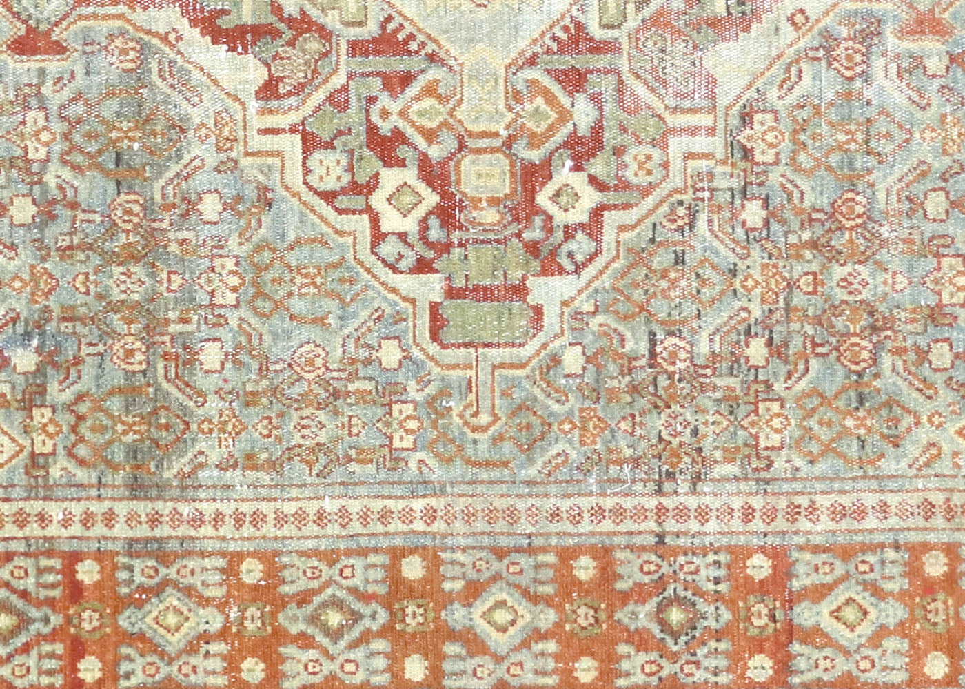 Semi Antique Persian Senne Rug - 3'6" x 4'11"