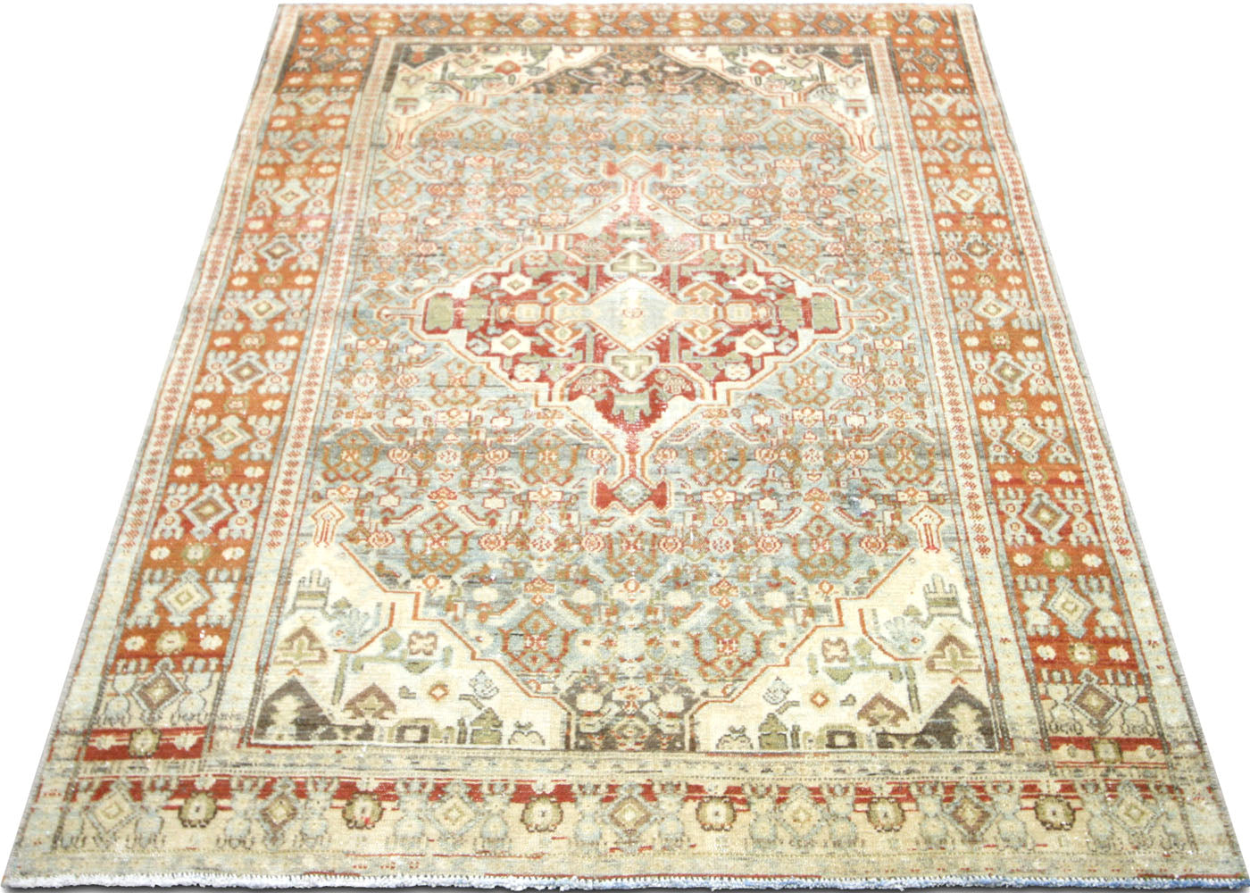 Semi Antique Persian Senne Rug - 3'6" x 4'11"