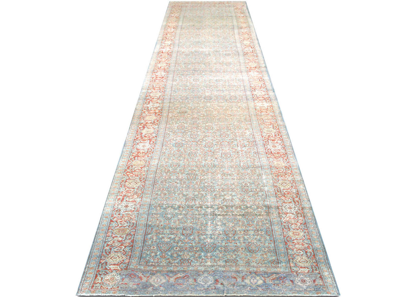 Semi Antique Persian Melayer Runner - 3'6" x 19'3"