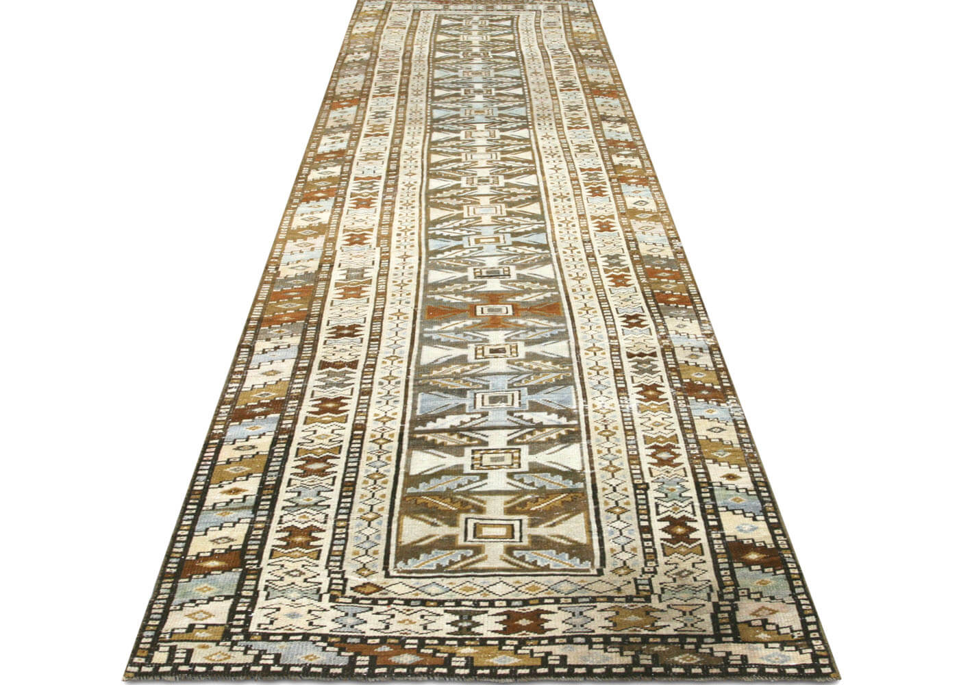 Semi Antique Persian Melayer Runner - 3'5" x 12'5"