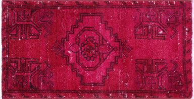 Vintage Turkish OverDyed Yastic - 1'6" x 2'10"