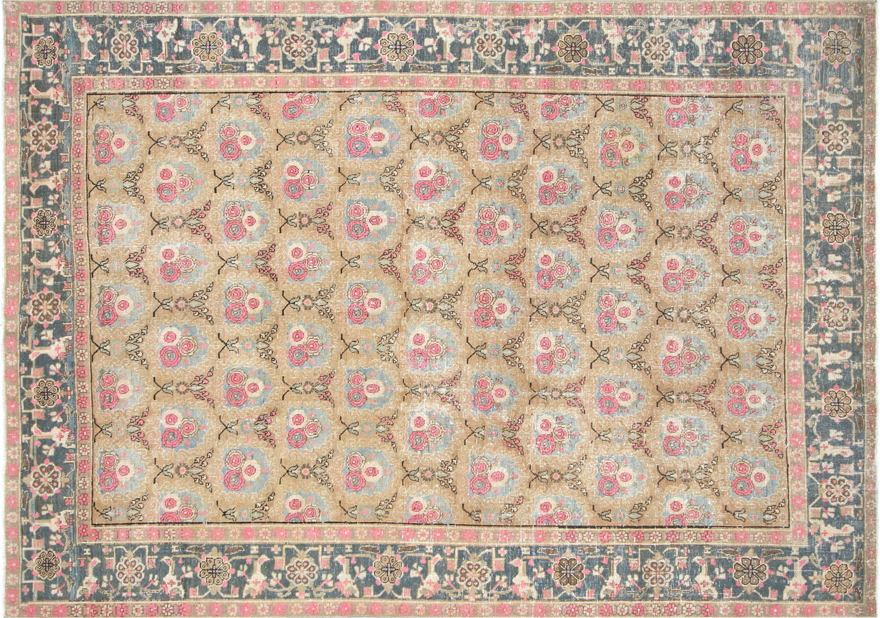 Semi Antique Persian Bidjar Rug - 7'11" x 11'2"