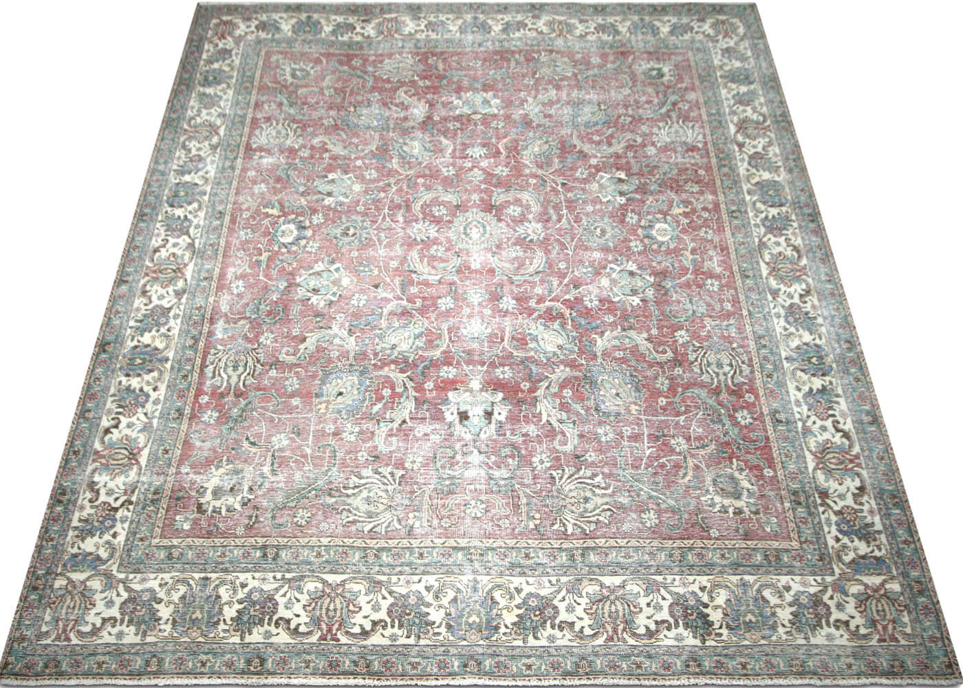 Vintage Persian Tabriz Rug - 9'6" x 10'10"