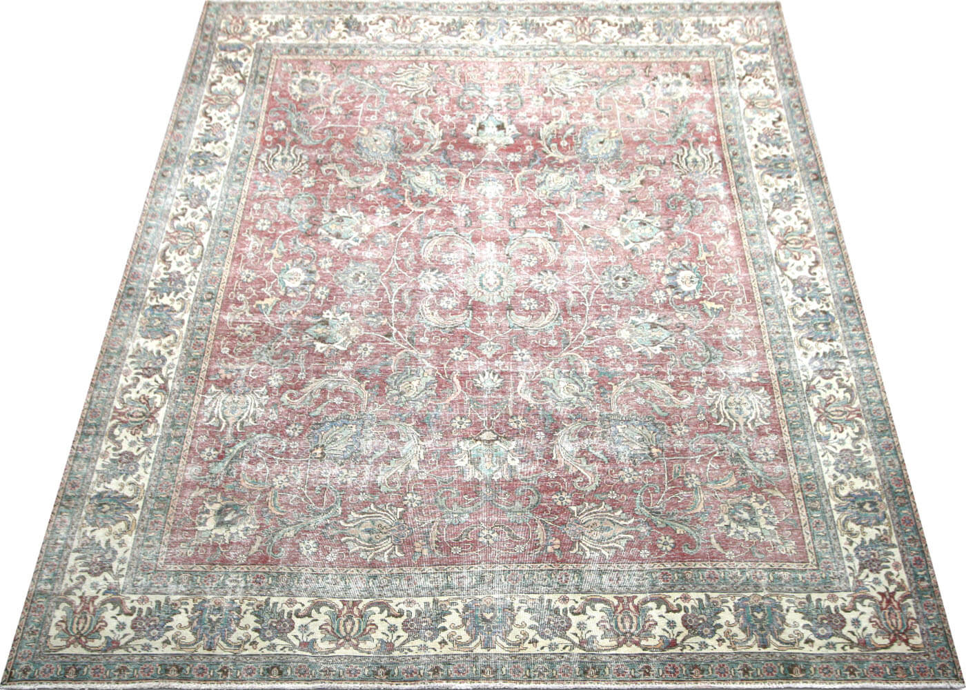 Vintage Persian Tabriz Rug - 9'6" x 10'10"