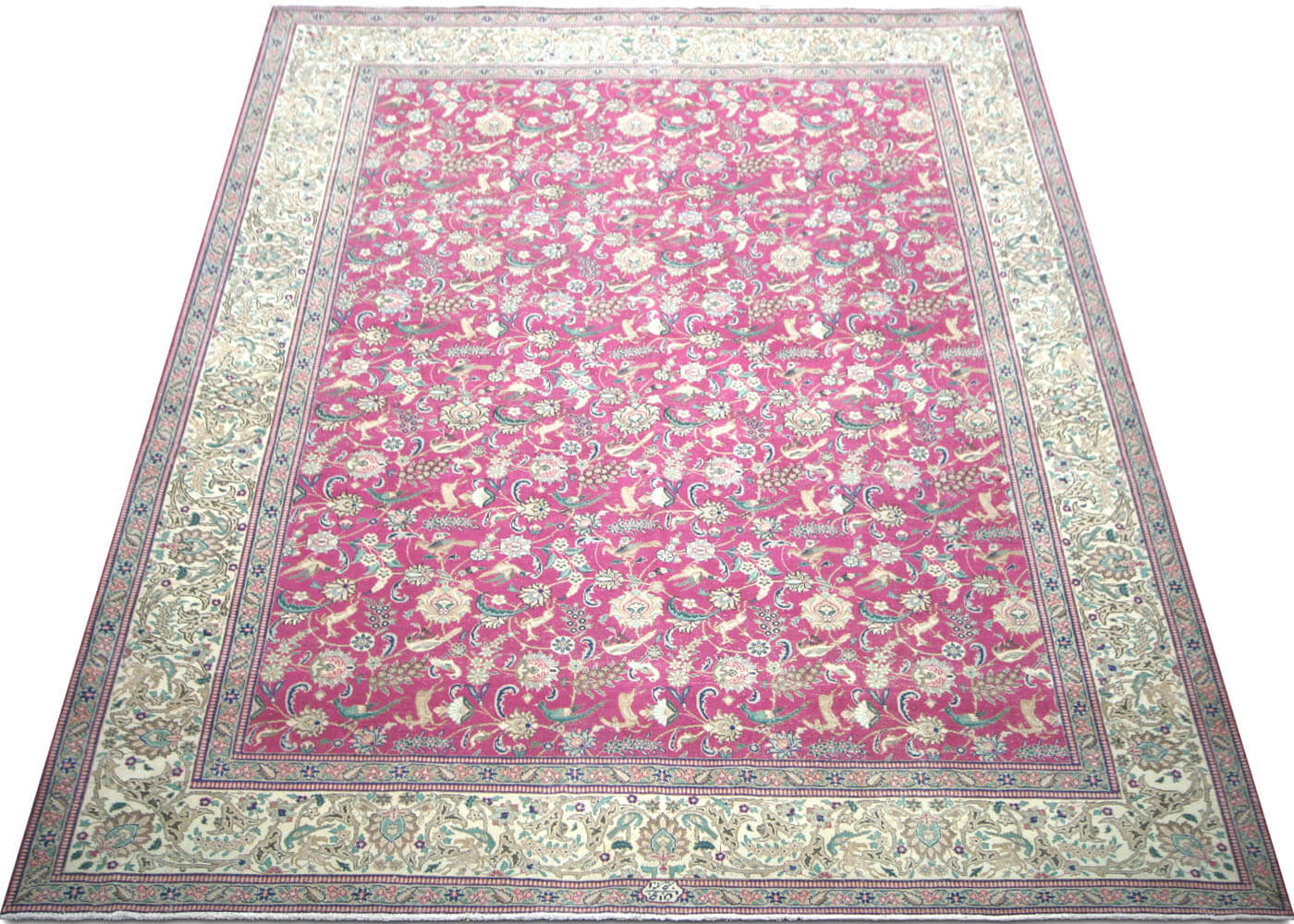 Vintage Persian Tabriz Rug - 9'3" x 11'9"