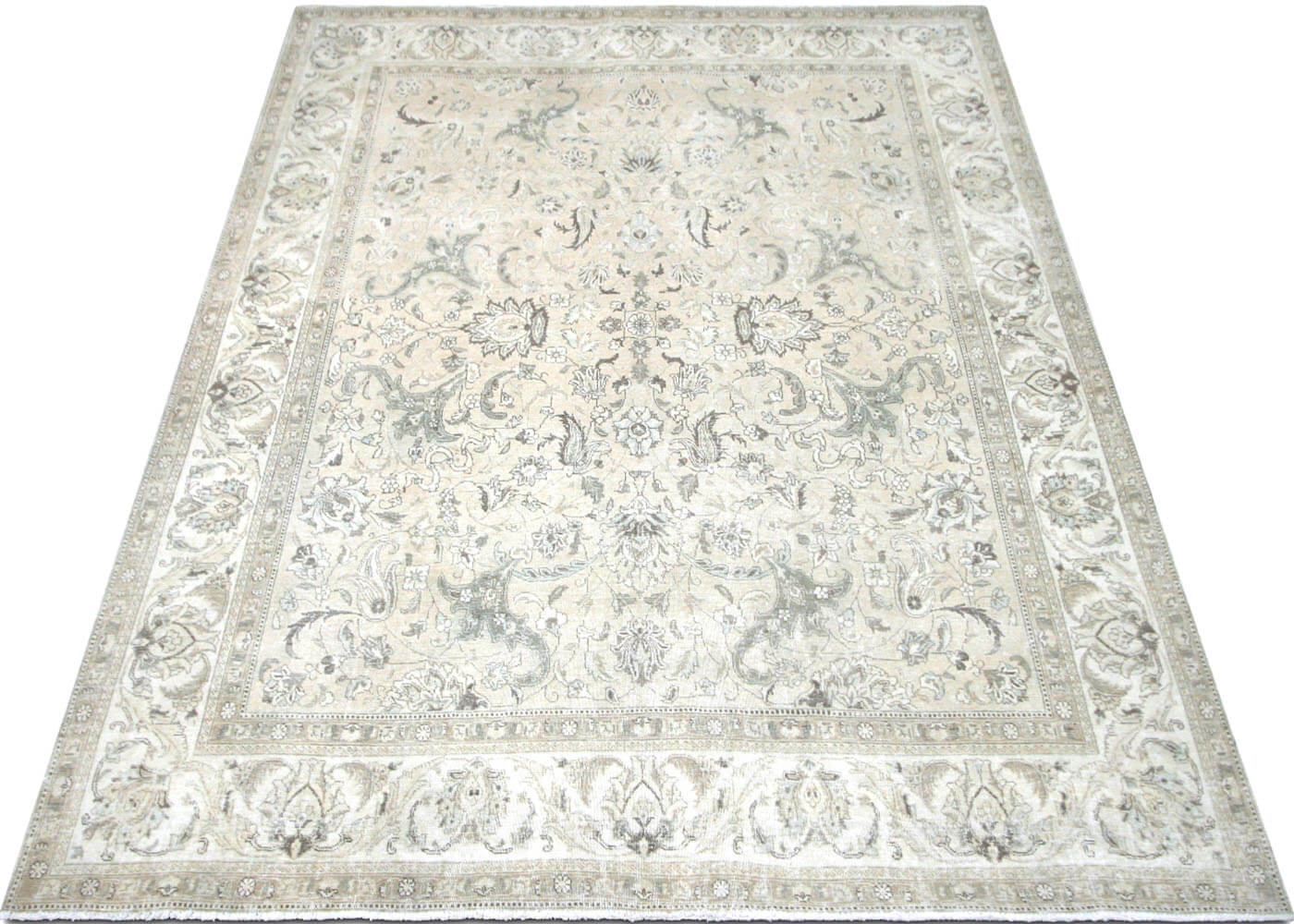 Semi Antique Persian Tabriz Rug - 9'9" x 10'6"