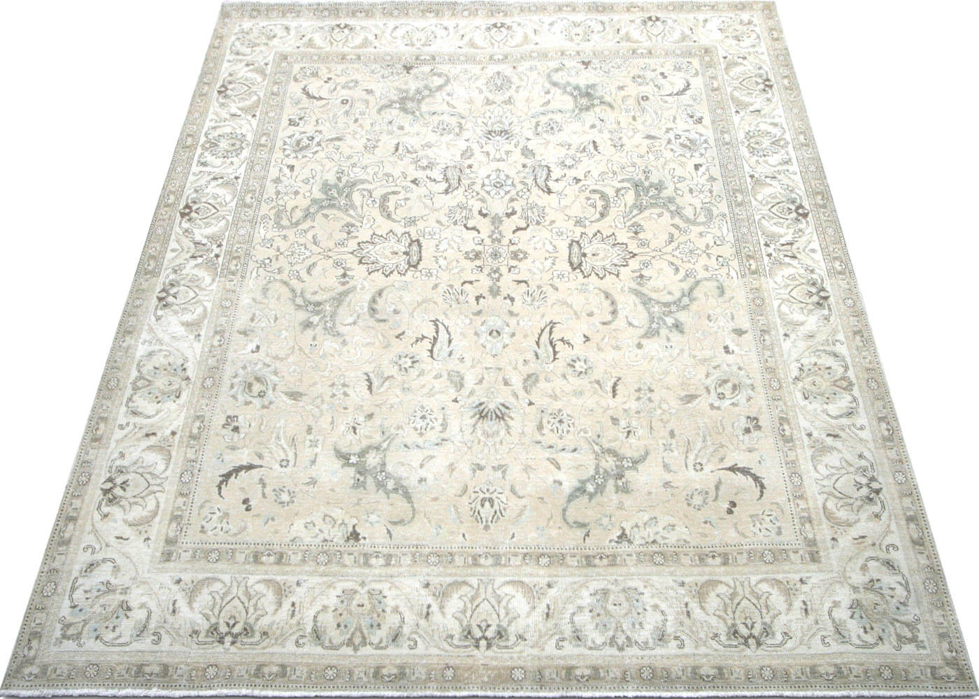 Semi Antique Persian Tabriz Rug - 9'9" x 10'6"