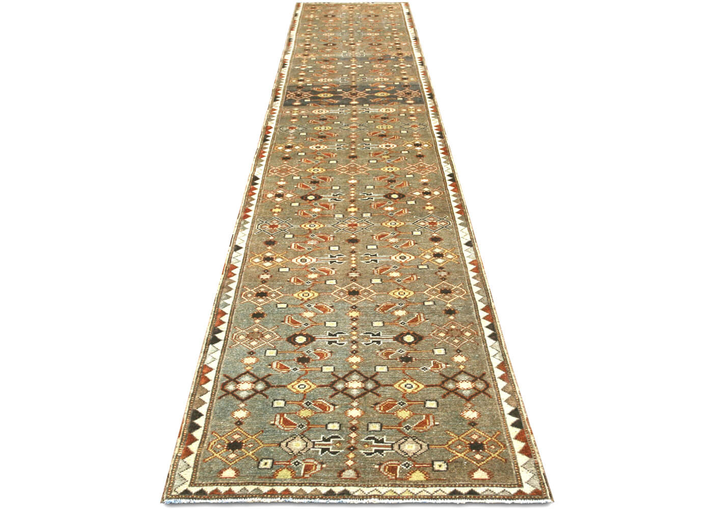 Semi Antique Persian Melayer Runner - 2'6" x 14'