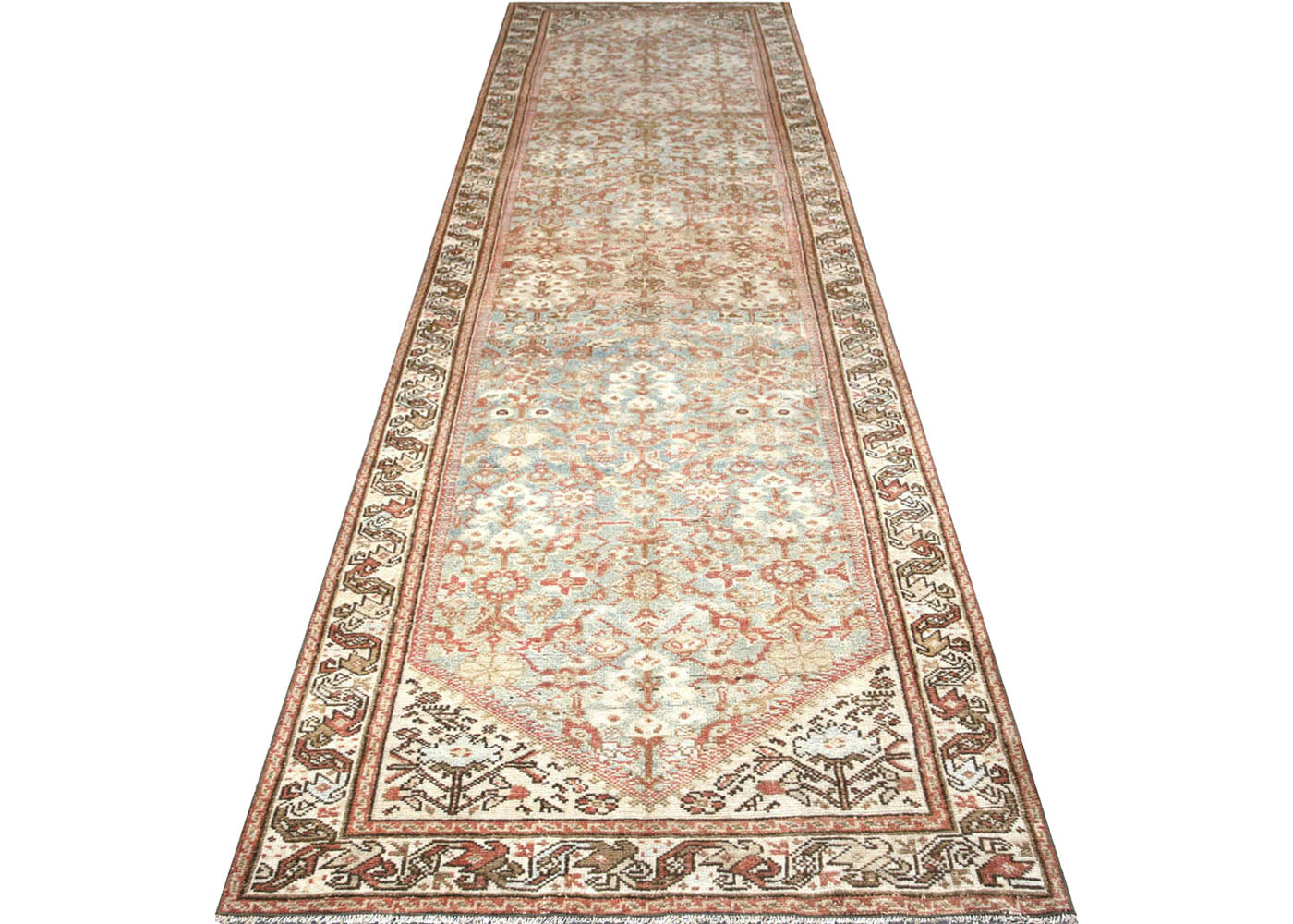 Semi Antique Persian Melayer Runner - 3'5" x 13'6"