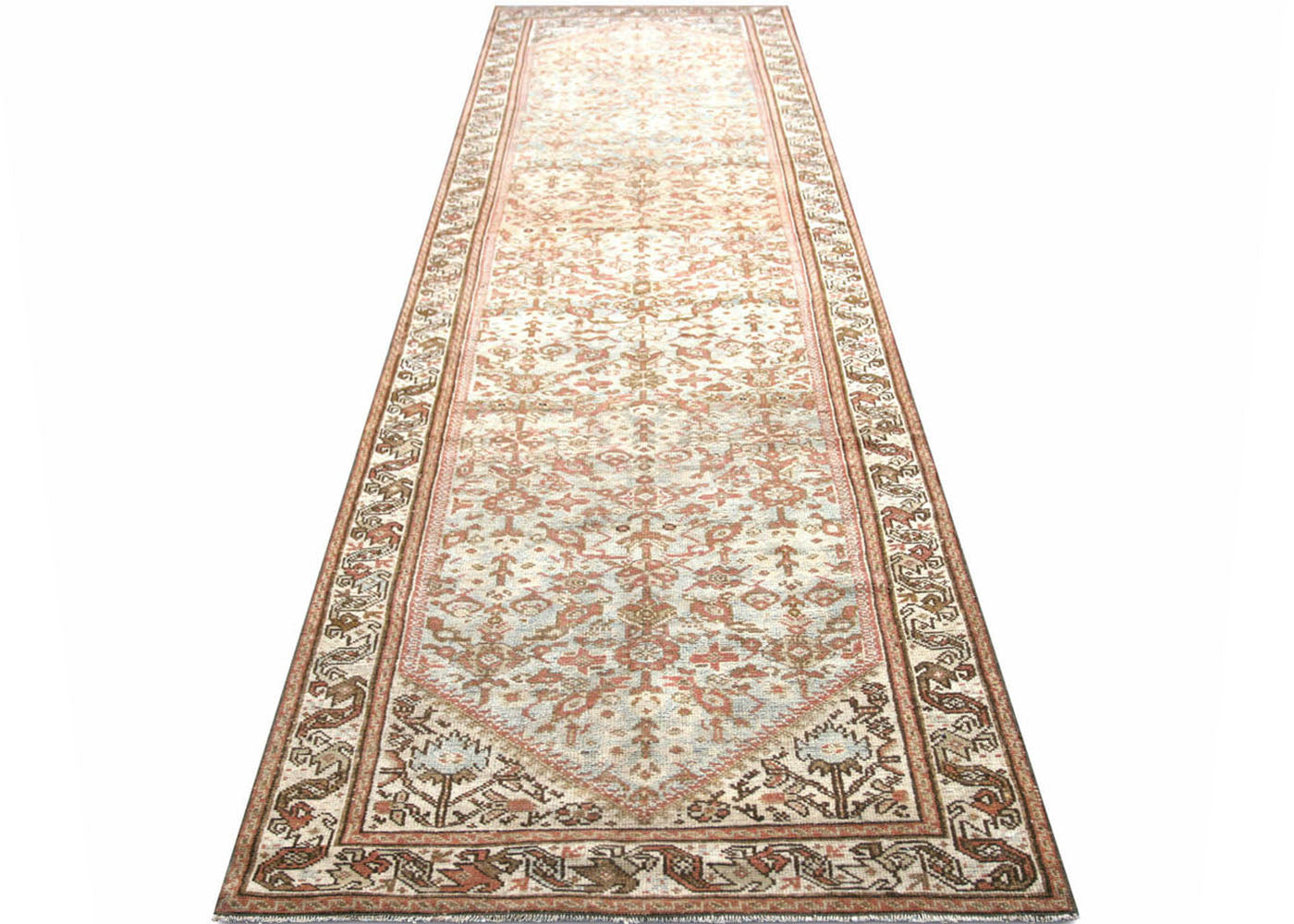 Semi Antique Persian Melayer Runner - 3'5" x 13'6"