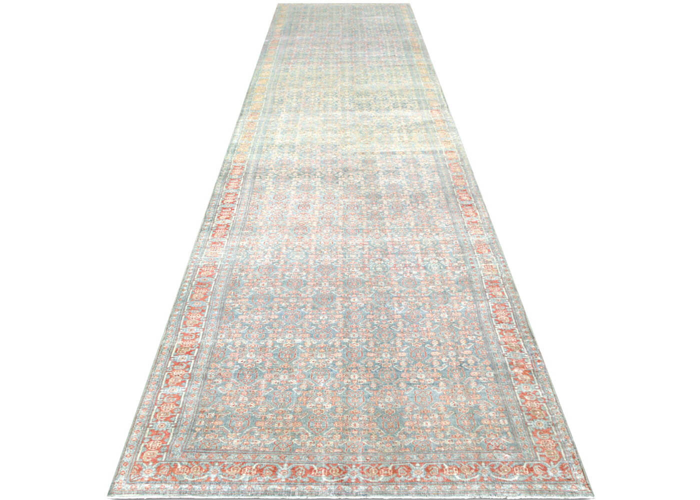 Semi Antique Persian Senne Runner - 3'5" x 19'7"