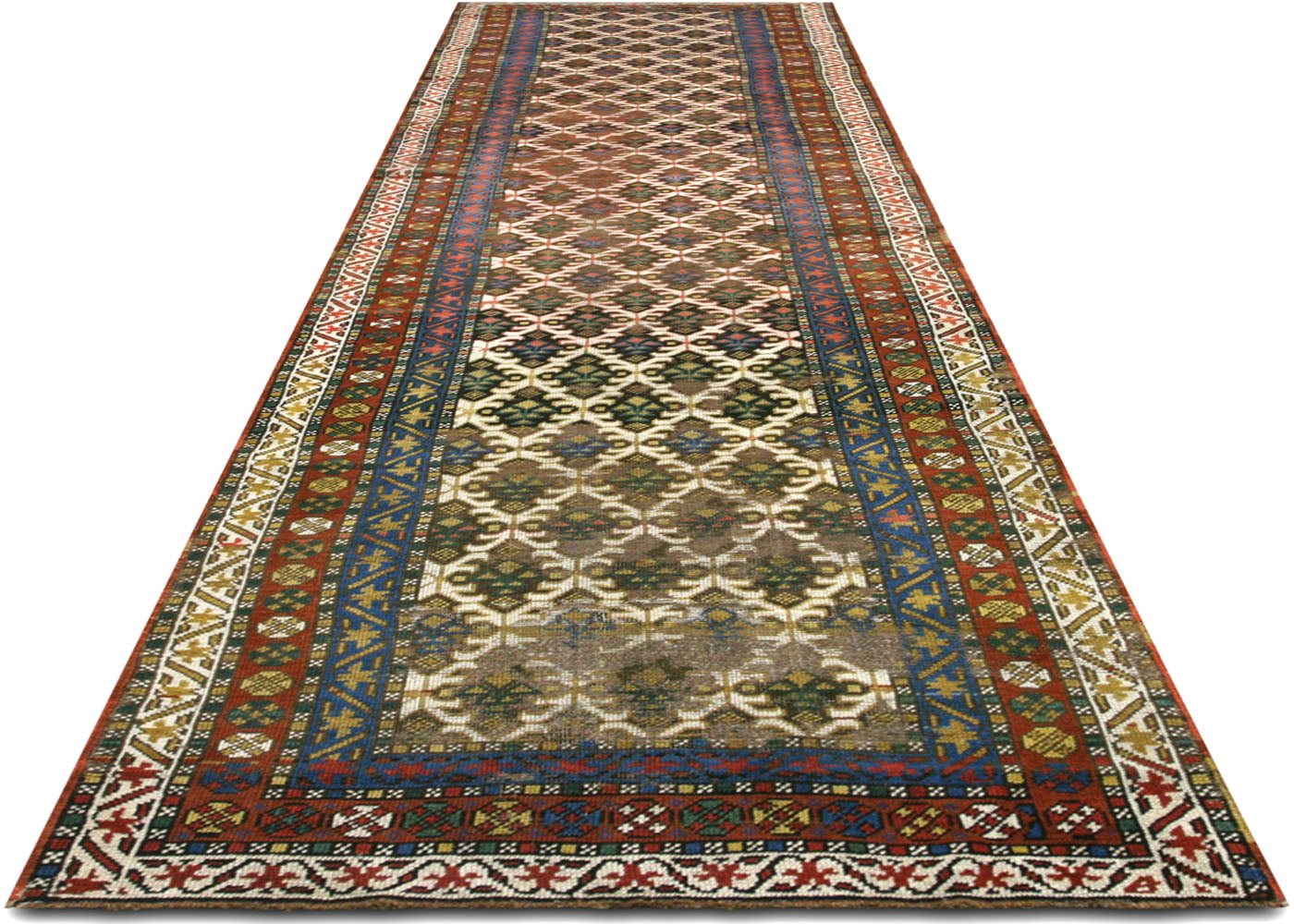 Antique Persian Heriz Runner - 3'2" x 13'9"