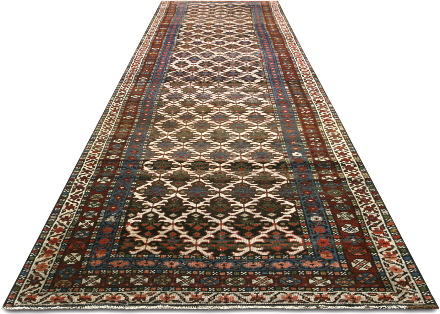 Antique Persian Heriz Runner - 3'1" x 14'