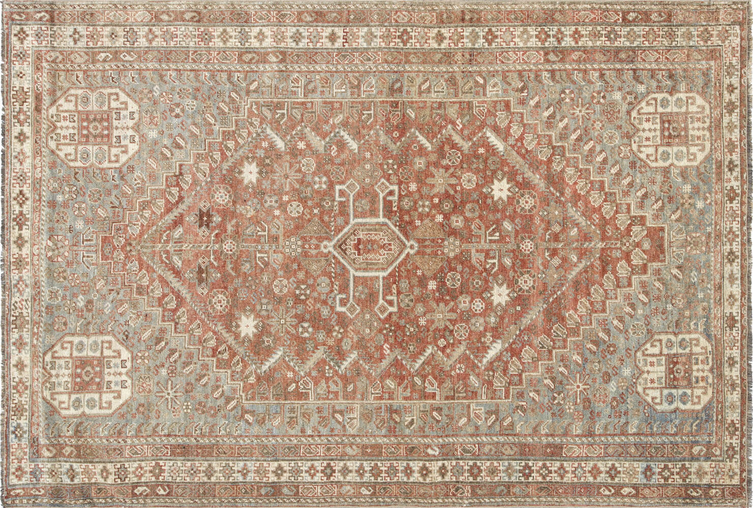 Antique Persian Shiraz Rug - 4'11" x 7'2"