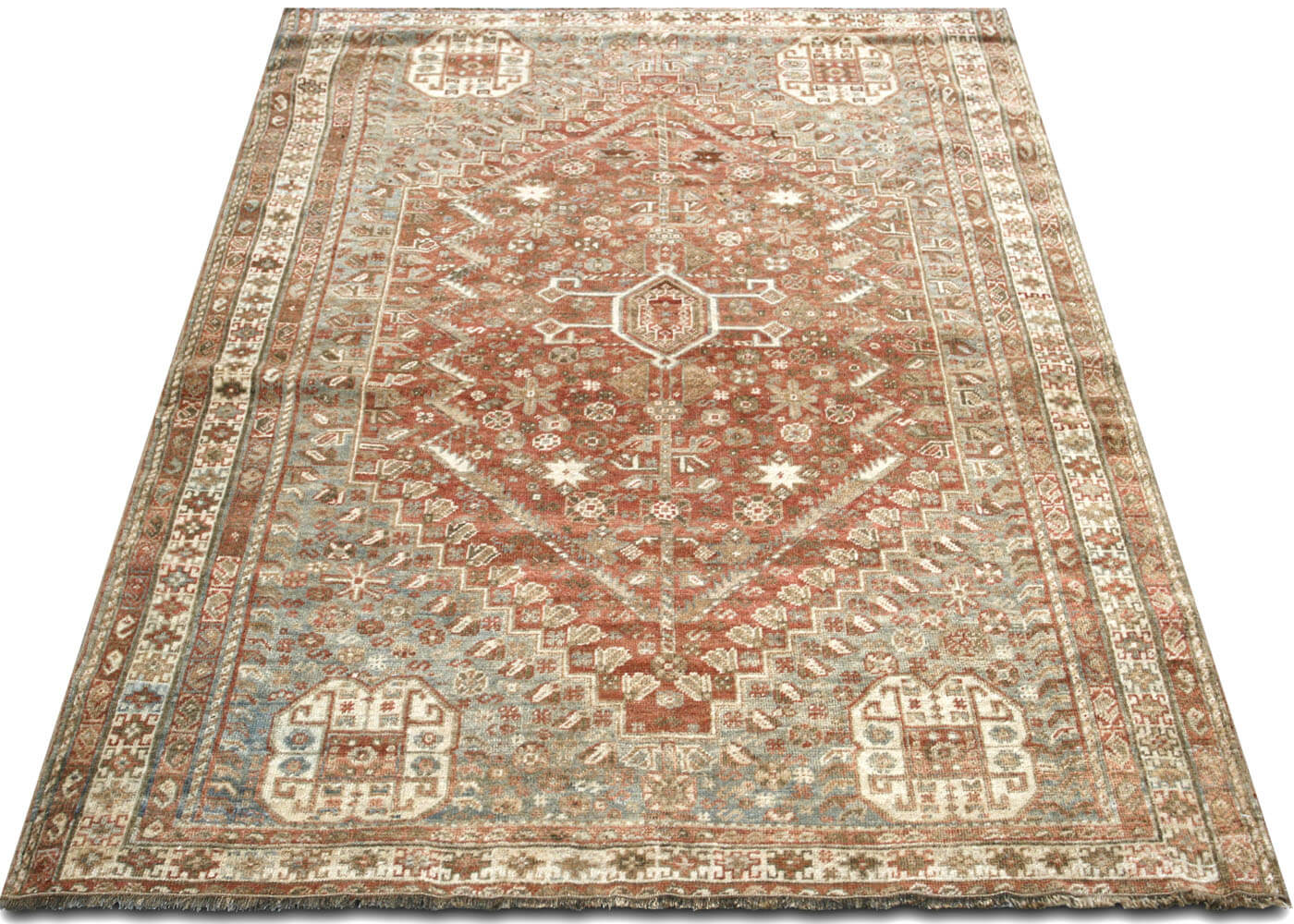 Antique Persian Shiraz Rug - 4'11" x 7'2"