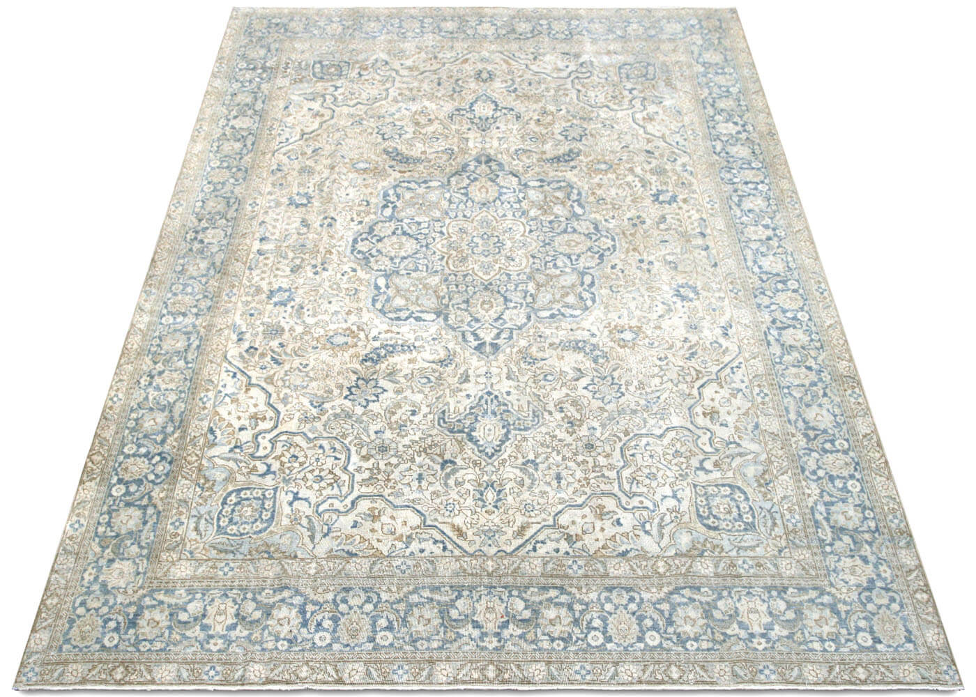 Semi Antique Persian Tabriz Rug - 9'1" x 12'1"