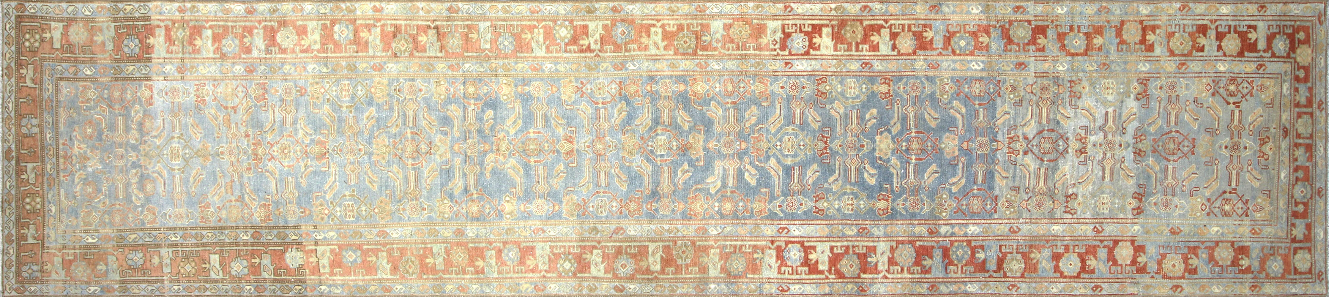 Semi Antique Persian Melayer Runner - 3'5" x 15'7"