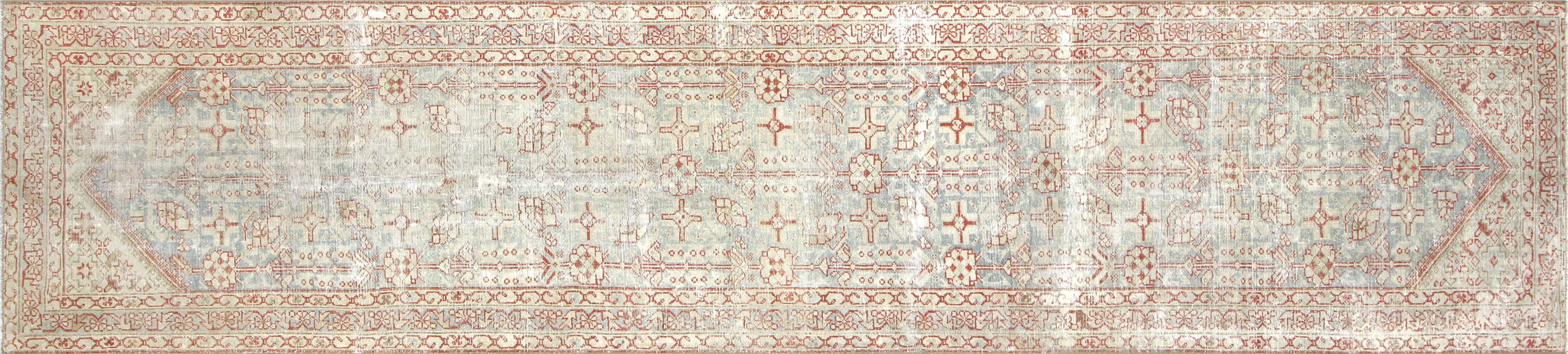 Semi Antique Persian Melayer Runner - 3'5" x 15'
