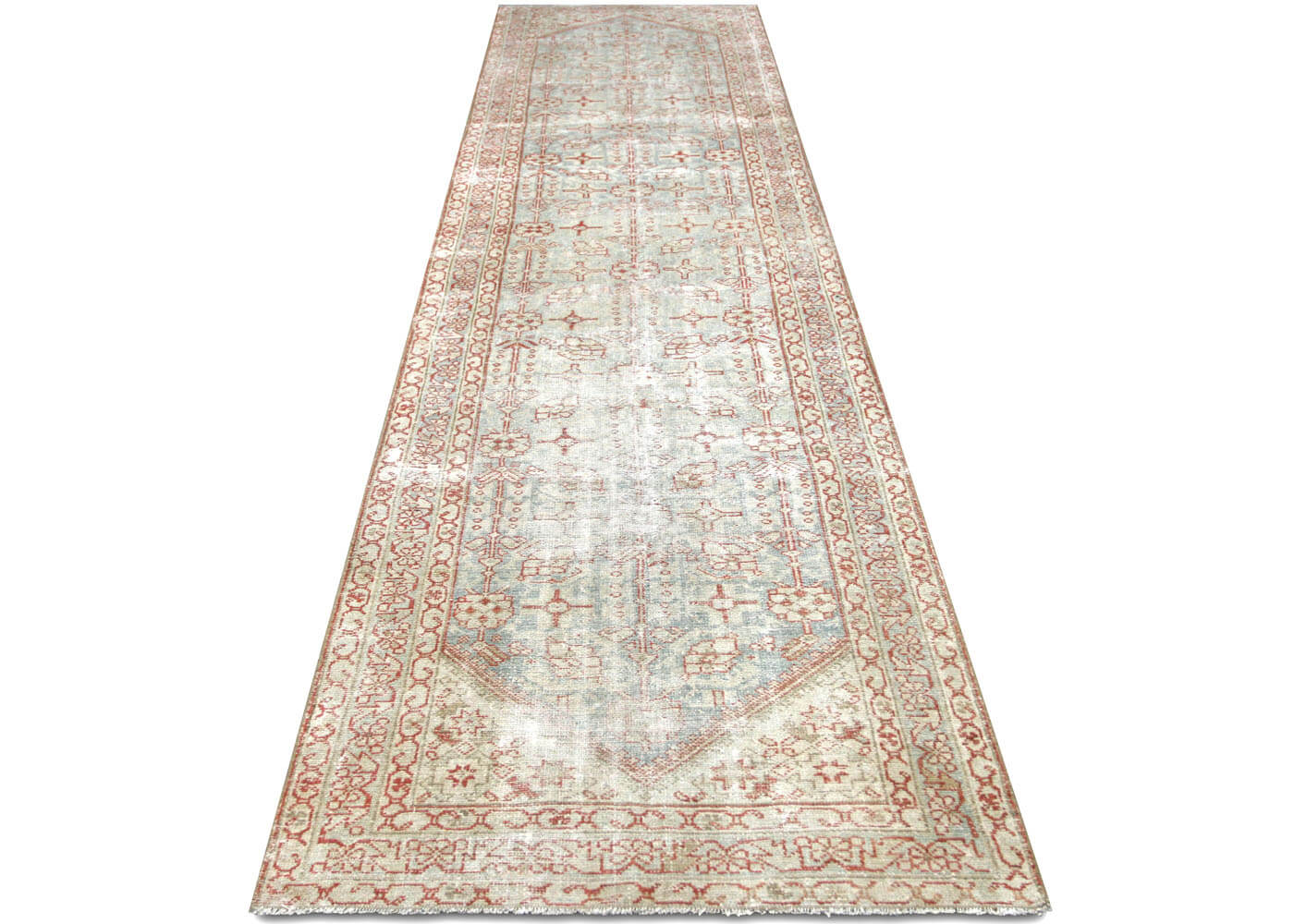 Semi Antique Persian Melayer Runner - 3'5" x 15'