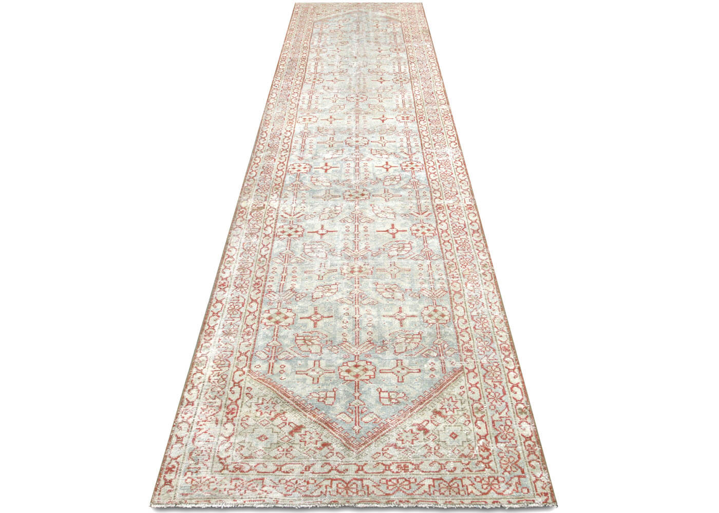 Semi Antique Persian Melayer Runner - 3'5" x 15'