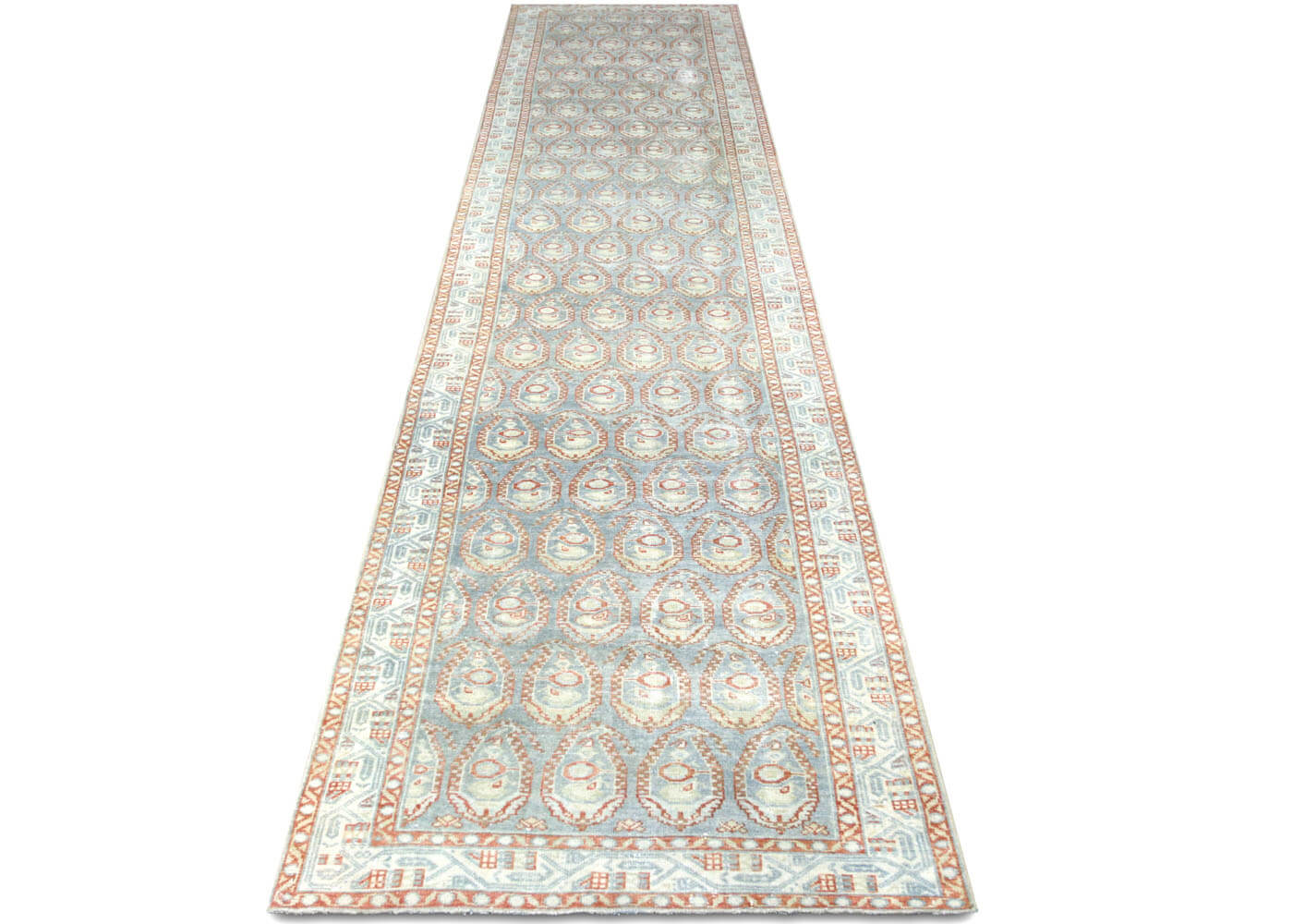 Semi Antique Persian Melayer Runner - 3'4" x 16'2"