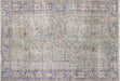 Vintage Turkish Oushak Rug in Blue tones and an All Over pattern. Measuring 7 feet 5 inches x 10 feet 10 inches – SKU 210105