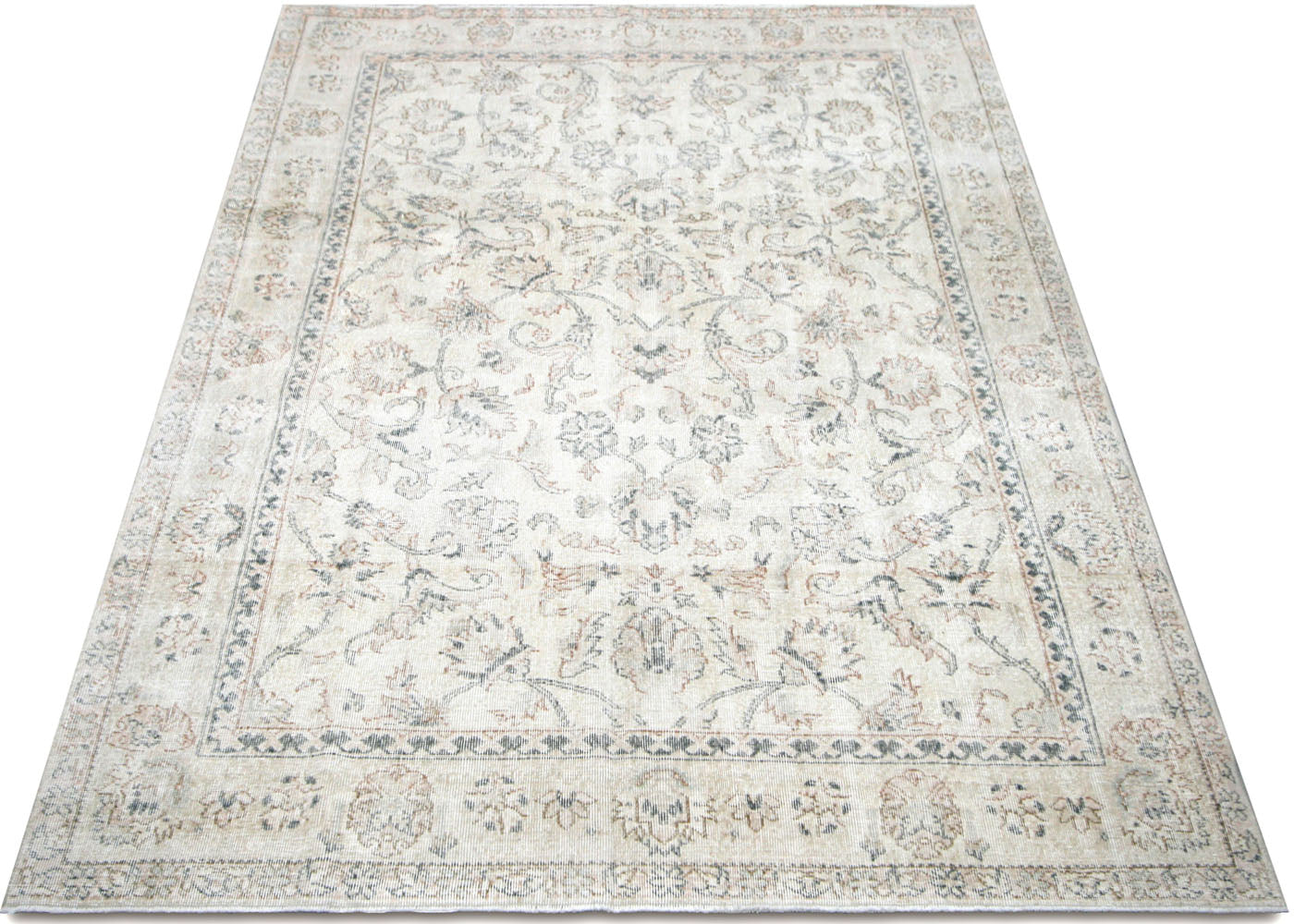 Vintage Turkish Oushak Rug - 6'4" x 9'