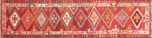 Vintage Turkish Oushak Runner - 3' x 12'