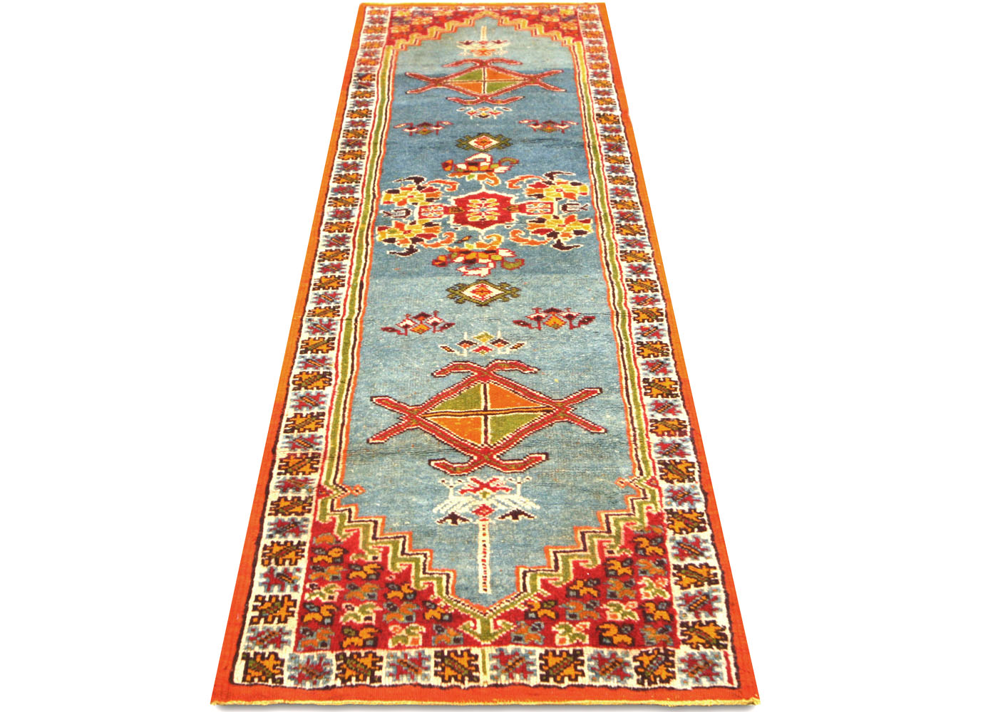 Vintage Turkish Oushak Runner - 3' x 9'5"