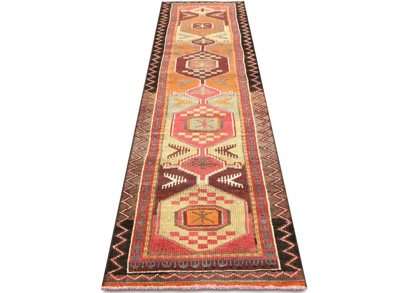 Vintage Turkish Oushak Runner - 2'7" x 10'