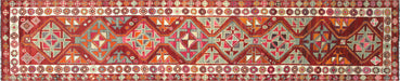 Vintage Turkish Oushak Runner - 2'7" x 12'11"