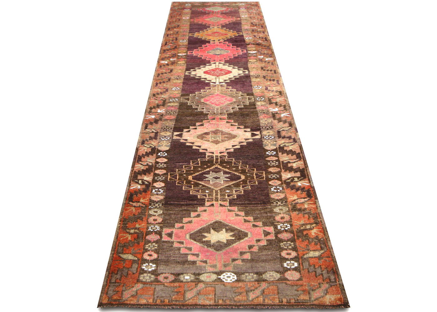 Vintage Turkish Oushak Runner - 3'2" x 13'10"