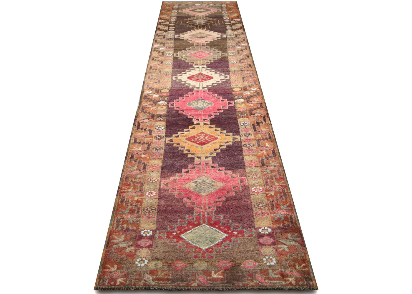 Vintage Turkish Oushak Runner - 3'2" x 13'10"