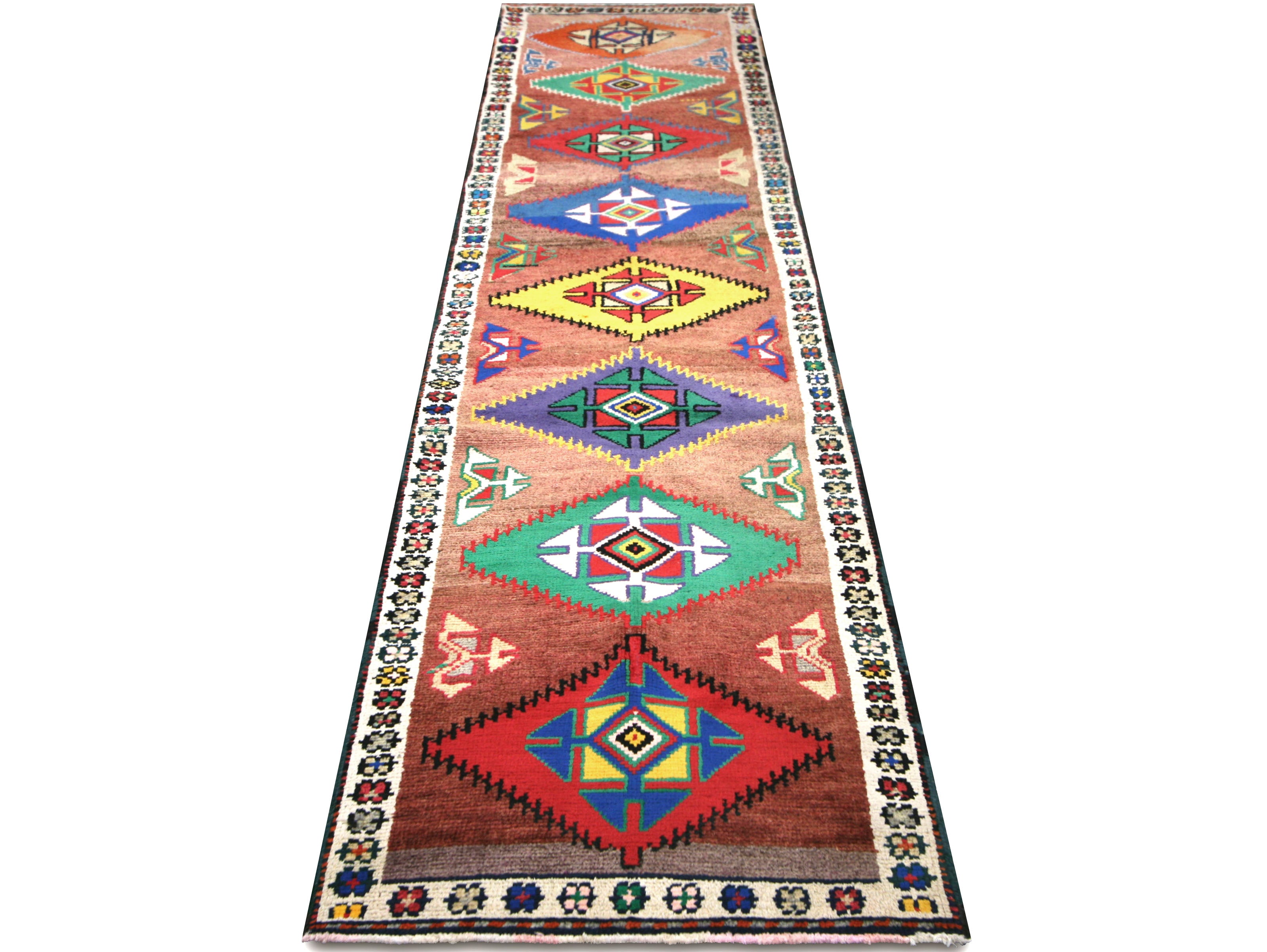 Vintage Turkish Oushak Runner - 2'10" x 12'2"