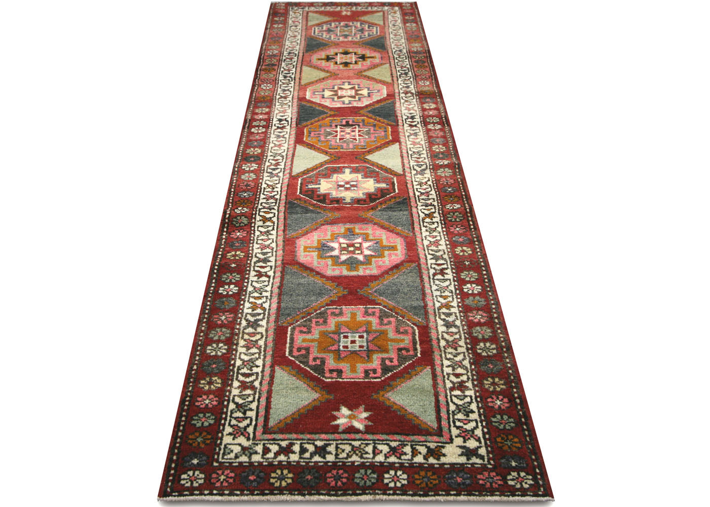 Vintage Turkish Oushak Runner - 3' x 11'8"