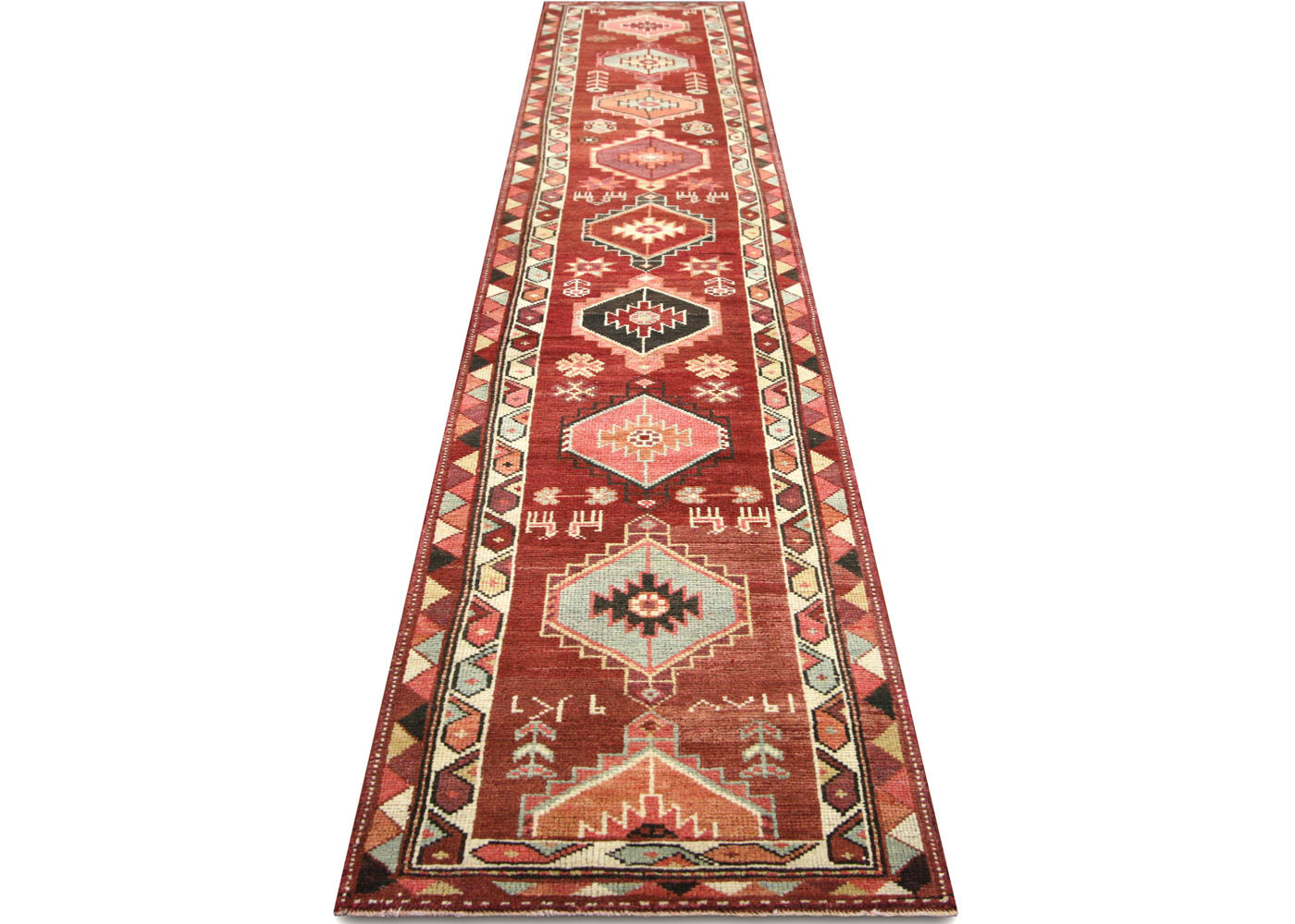 Vintage Turkish Oushak Runner - 2'6" x 13'6"