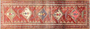 Vintage Turkish Oushak Runner - 2'11" x 9'2"